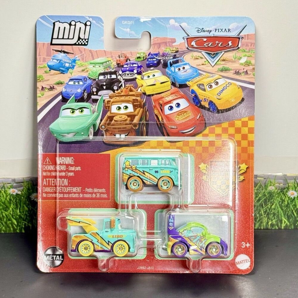 DISNEY PIXAR CARS MINI RACERS CELEBRATE MATER FILLMORE WINGO 2026 3 PACK